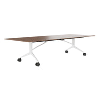 MARA TIMMY LIBRO conference table | 3200 x 1200 mm (10 - 14 people), rollable, foldable, real wood veneer walnut