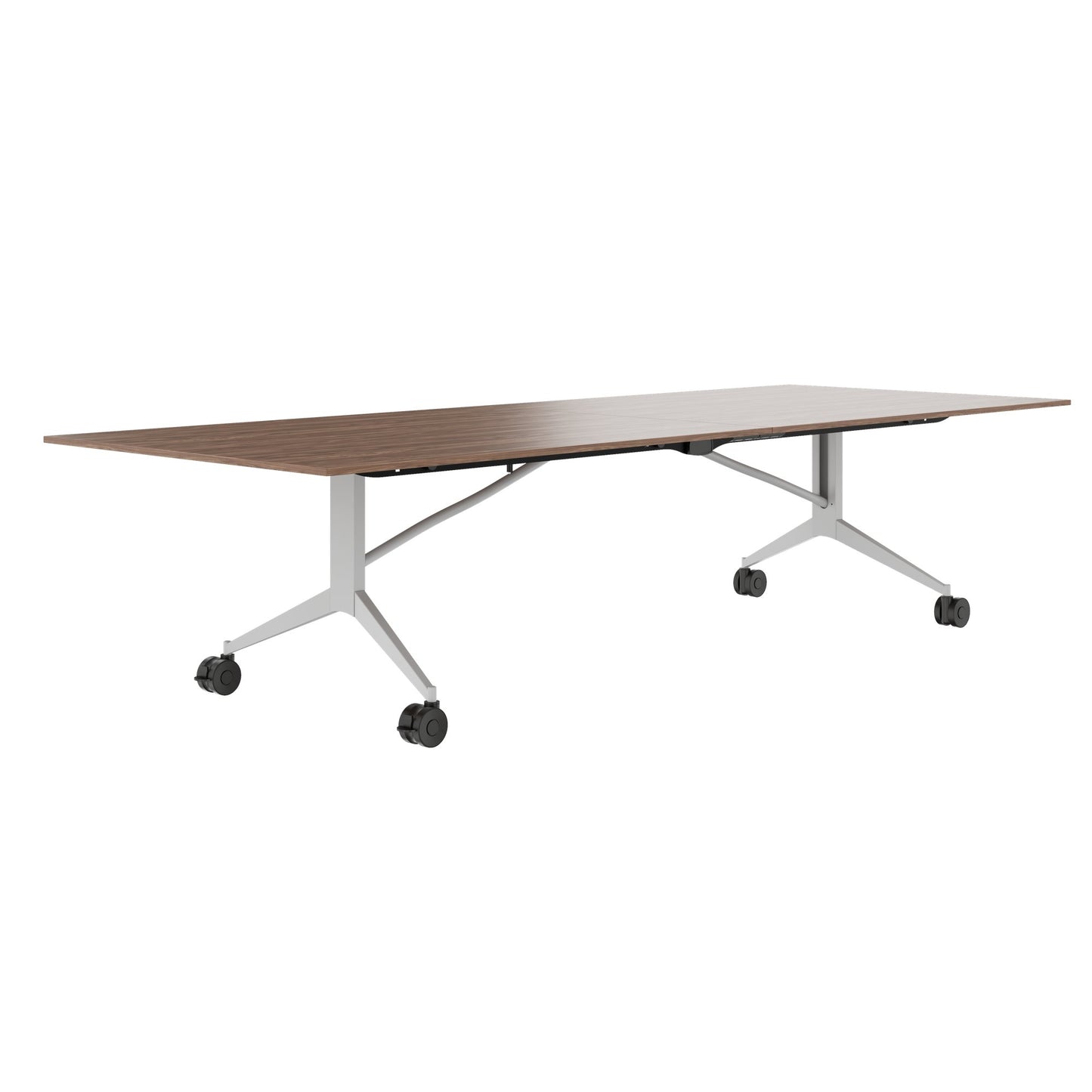 MARA TIMMY LIBRO conference table | 3200 x 1200 mm (10 - 14 people), rollable, foldable, real wood veneer walnut