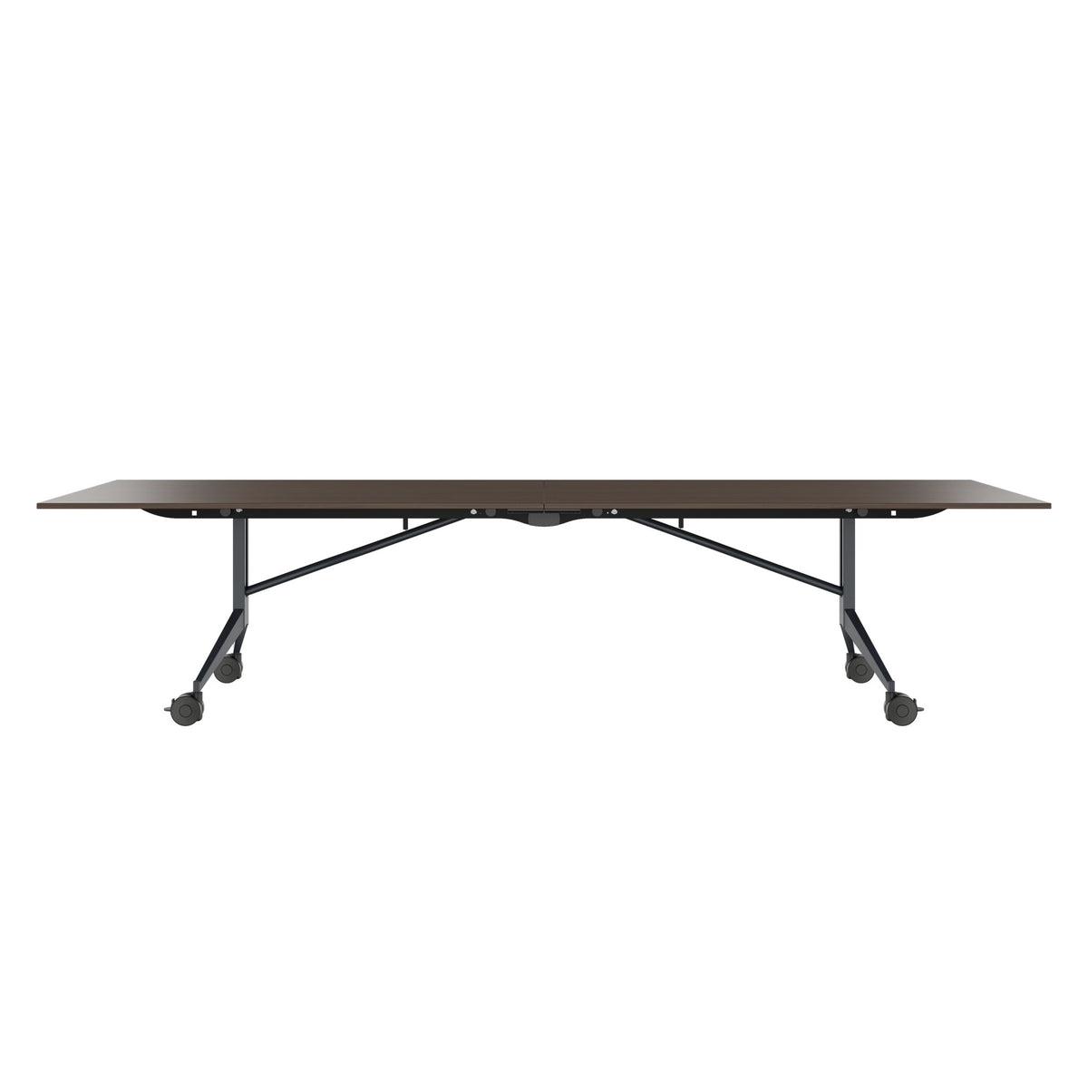 MARA - TIMMY LIBRO Table de conférence | 3200 x 1200 mm (10 à 14 personnes), roulante, pliable, noyer - 6 Lightbox Main Image