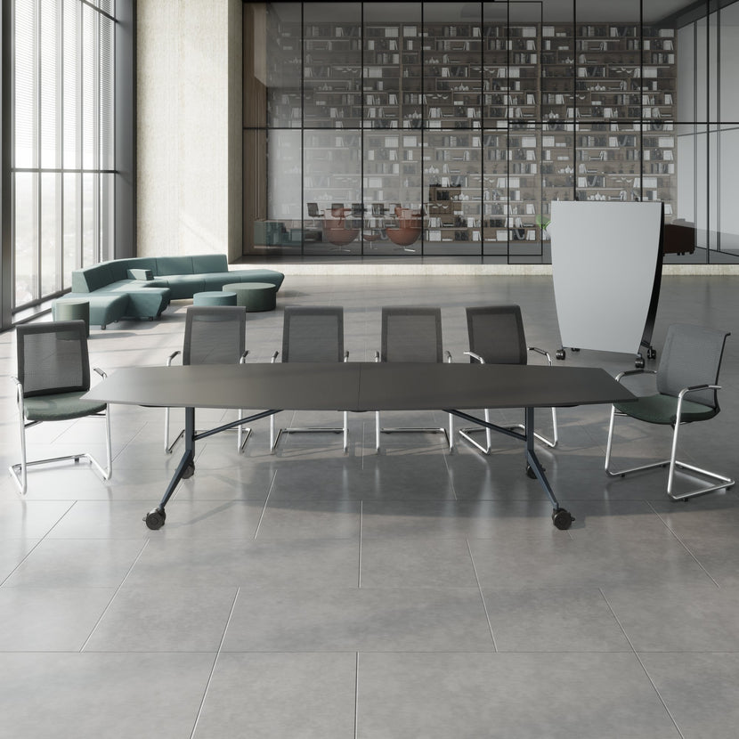 Mara TIMMY LIBRO Tableau de conférence | Forme de démarrage, 3200 x 1200 mm (10 - 14 personnes), roulable, pliable, anthracite