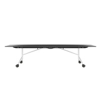 MARA TIMMY Table de conférence LIBRO | Forme bateau, 3200 x 1200 mm (10 - 14 personnes), enroulable, pliable, anthracite