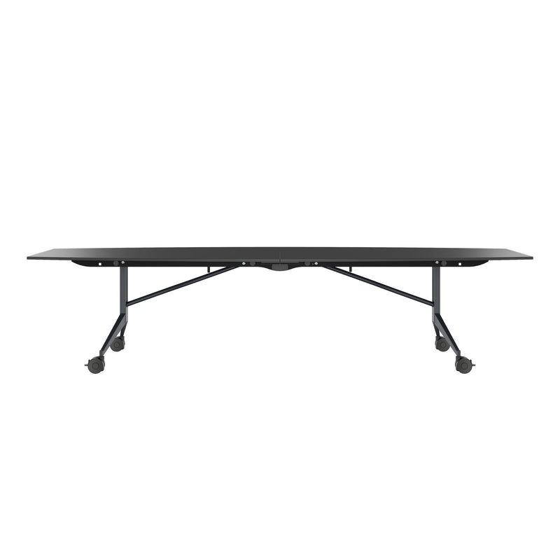 MARA - TIMMY LIBRO Konferenztisch | Bootsform, 3200 x 1200 mm (10 - 14 Personen), rollbar, faltbar, Anthrazit - 6 Main Image