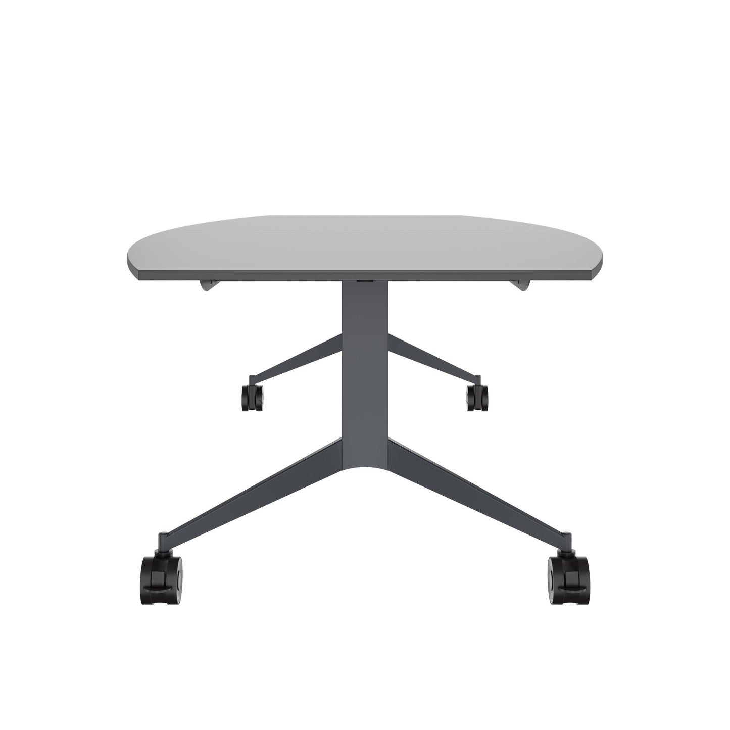 MARA TIMMY Table de conférence LIBRO | Forme bateau, 3200 x 1200 mm (10 - 14 personnes), enroulable, pliable, anthracite