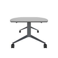 MARA TIMMY Table de conférence LIBRO | Forme bateau, 3200 x 1200 mm (10 - 14 personnes), enroulable, pliable, anthracite