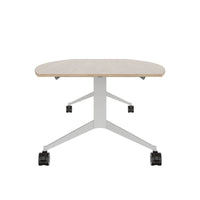 MARA TIMMY Table de conférence LIBRO | Forme bateau, 3200 x 1200 mm (10 - 14 personnes), enroulable, pliable, chêne ambré