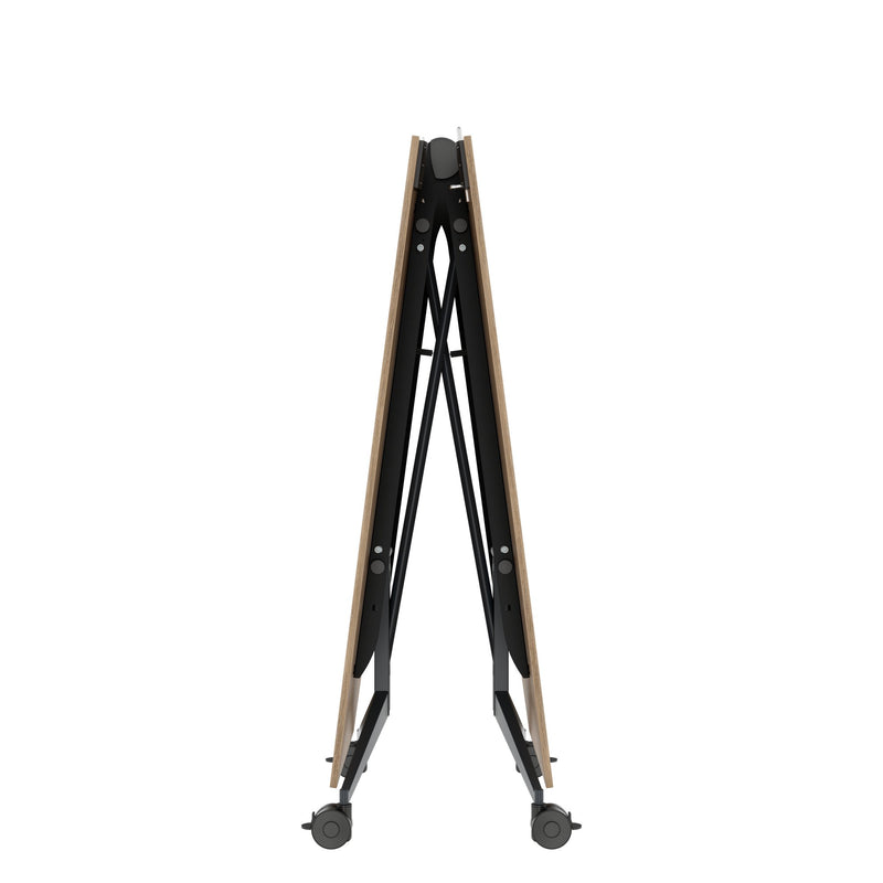 MARA - TIMMY LIBRO Konferenztisch | Bootsform, 3200 x 1200 mm (10 - 14 Personen), rollbar, faltbar, Bernsteineiche - 10 Main Image