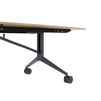 MARA TIMMY LIBRO Konferenztisch | Bootsform, 3200 x 1200 mm (10 - 14 Personen), rollbar, faltbar, Bernsteineiche