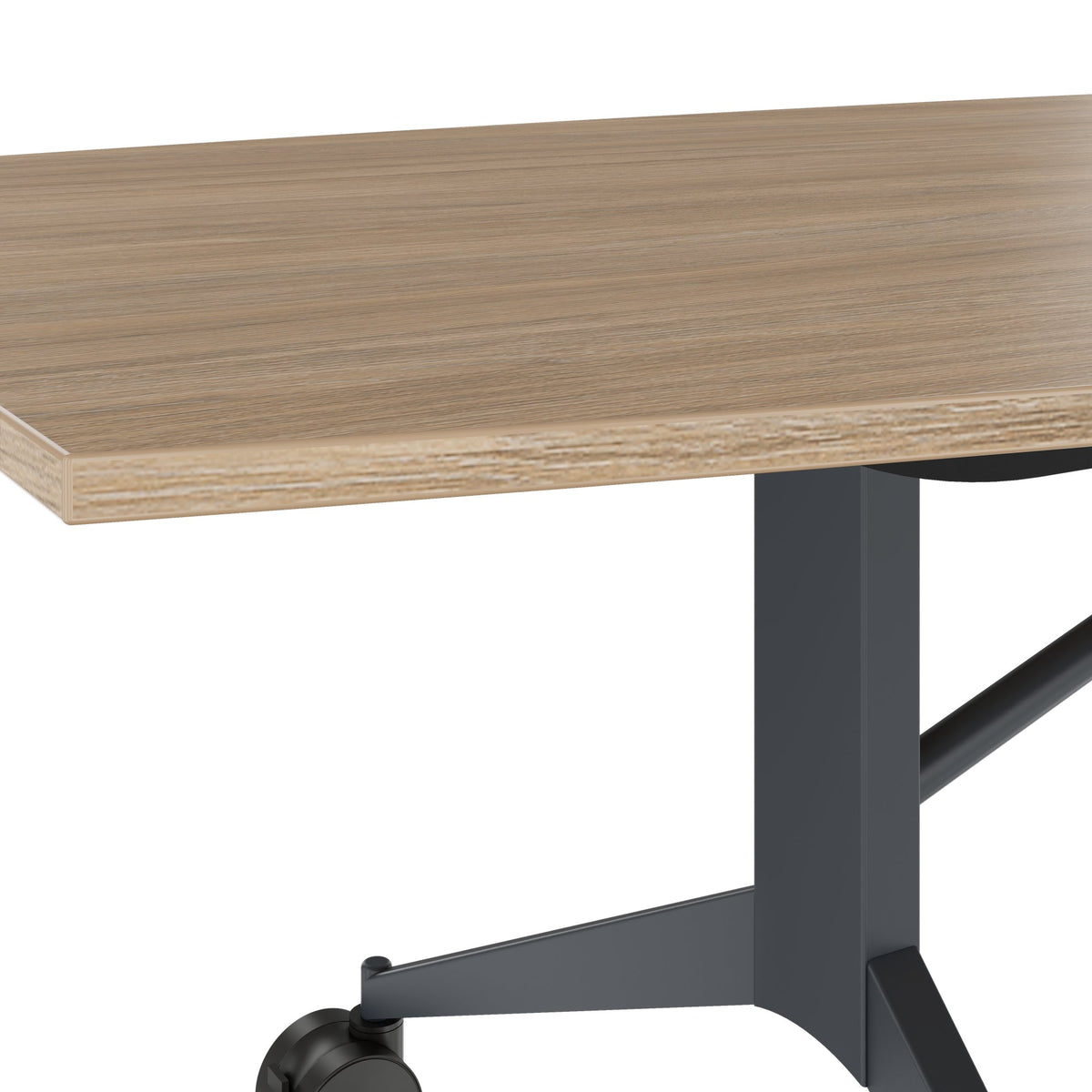 MARA - TIMMY LIBRO Konferenztisch | Bootsform, 3200 x 1200 mm (10 - 14 Personen), rollbar, faltbar, Bernsteineiche - 13 Lightbox Main Image
