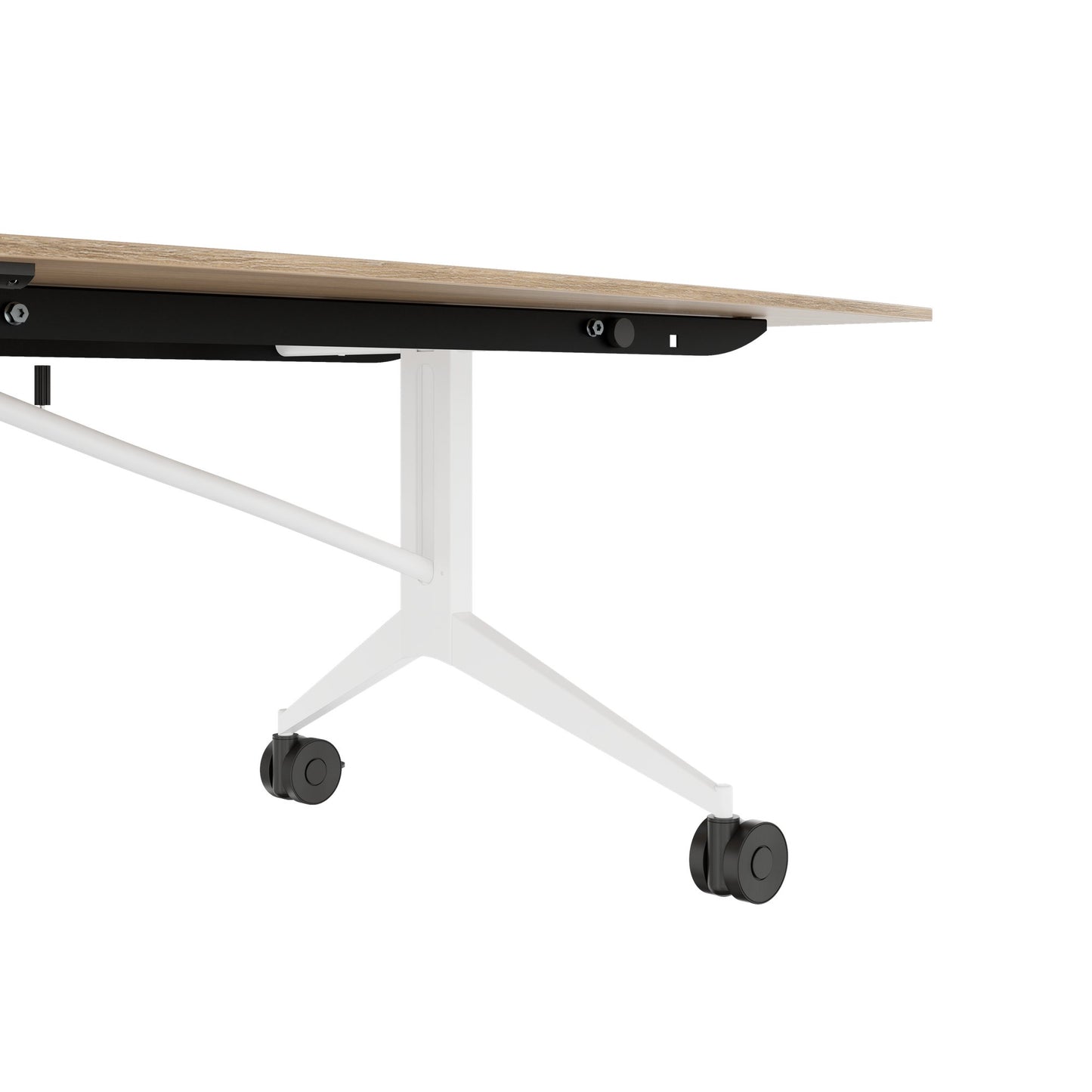 MARA TIMMY LIBRO conference table | Boat shape, 3200 x 1200 mm (10 - 14 people), rollable, foldable, amber oak