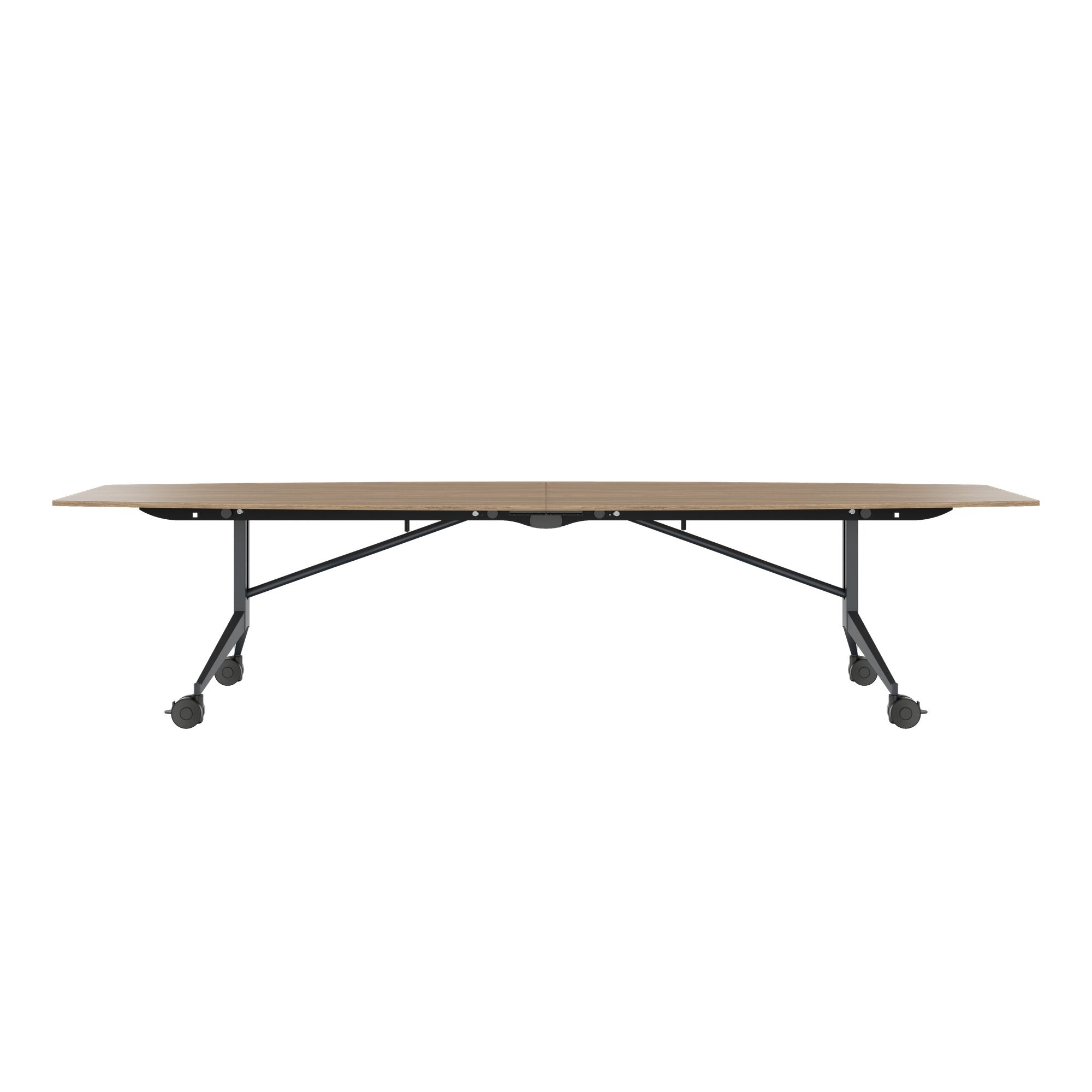 Mara TIMMY LIBRO Tableau de conférence | Forme de démarrage, 3200 x 1200 mm (10 - 14 personnes), roulable, pliable, chêne ambre