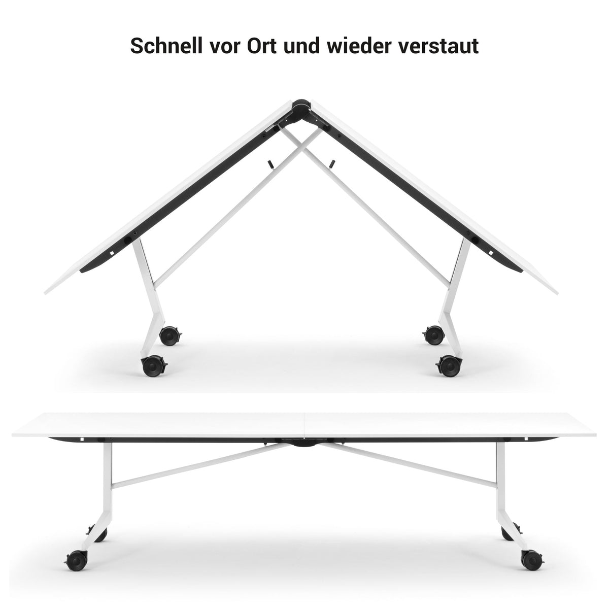MARA - TIMMY LIBRO Konferenztisch | Bootsform, 3200 x 1200 mm (10 - 14 Personen), rollbar, faltbar, Bernsteineiche - 16 Lightbox Main Image