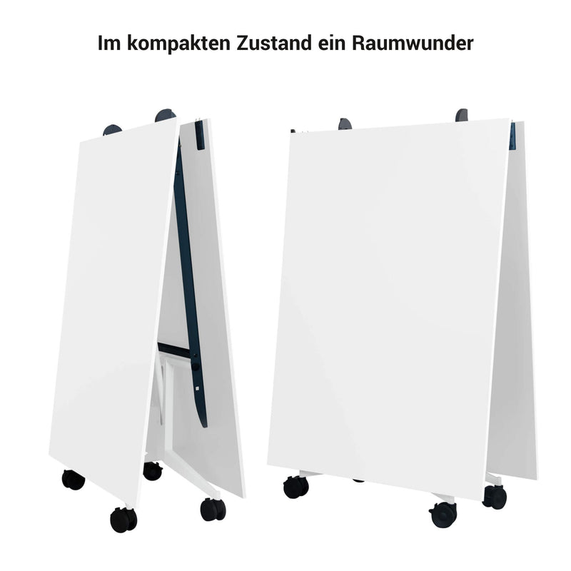 MARA - TIMMY LIBRO Konferenztisch | Bootsform, 3200 x 1200 mm (10 - 14 Personen), rollbar, faltbar, Bernsteineiche - 17 Main Image