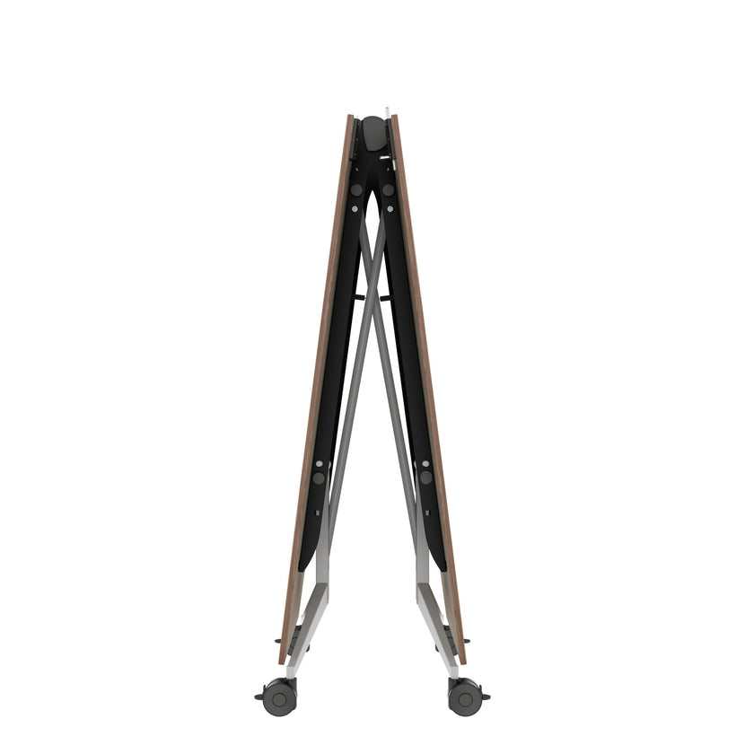 Mara TIMMY LIBRO Tableau de conférence | Forme de démarrage, 3200 x 1200 mm (10 - 14 personnes), roulable, pliable, en noyer en placage en bois réel