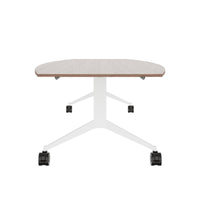 MARA TIMMY Table de conférence LIBRO | Forme bateau, 3200 x 1200 mm (10 - 14 personnes), enroulable, pliable, placage bois véritable noyer