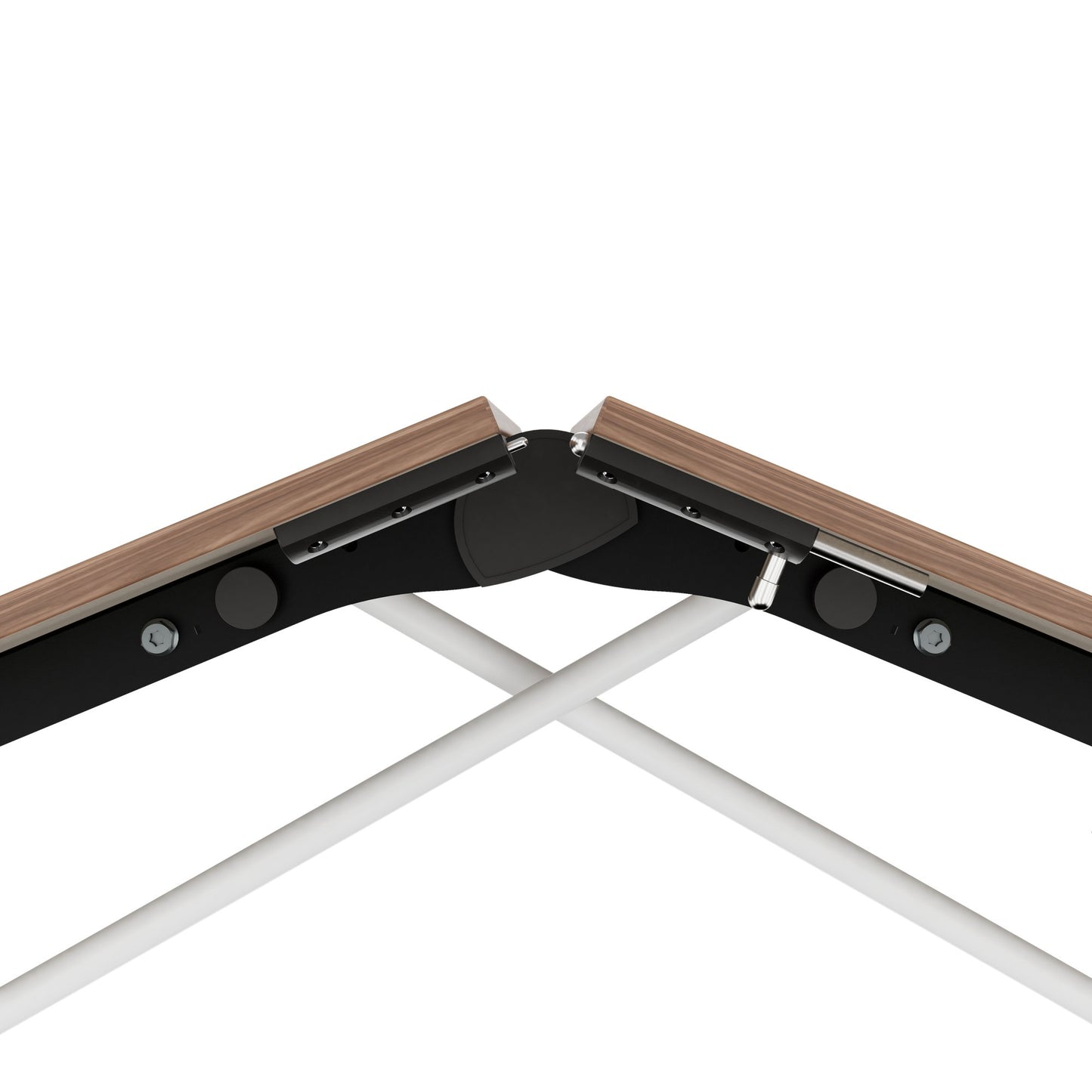MARA TIMMY LIBRO conference table | Boat shape, 3200 x 1200 mm (10 - 14 people), rollable, foldable, real wood veneer walnut