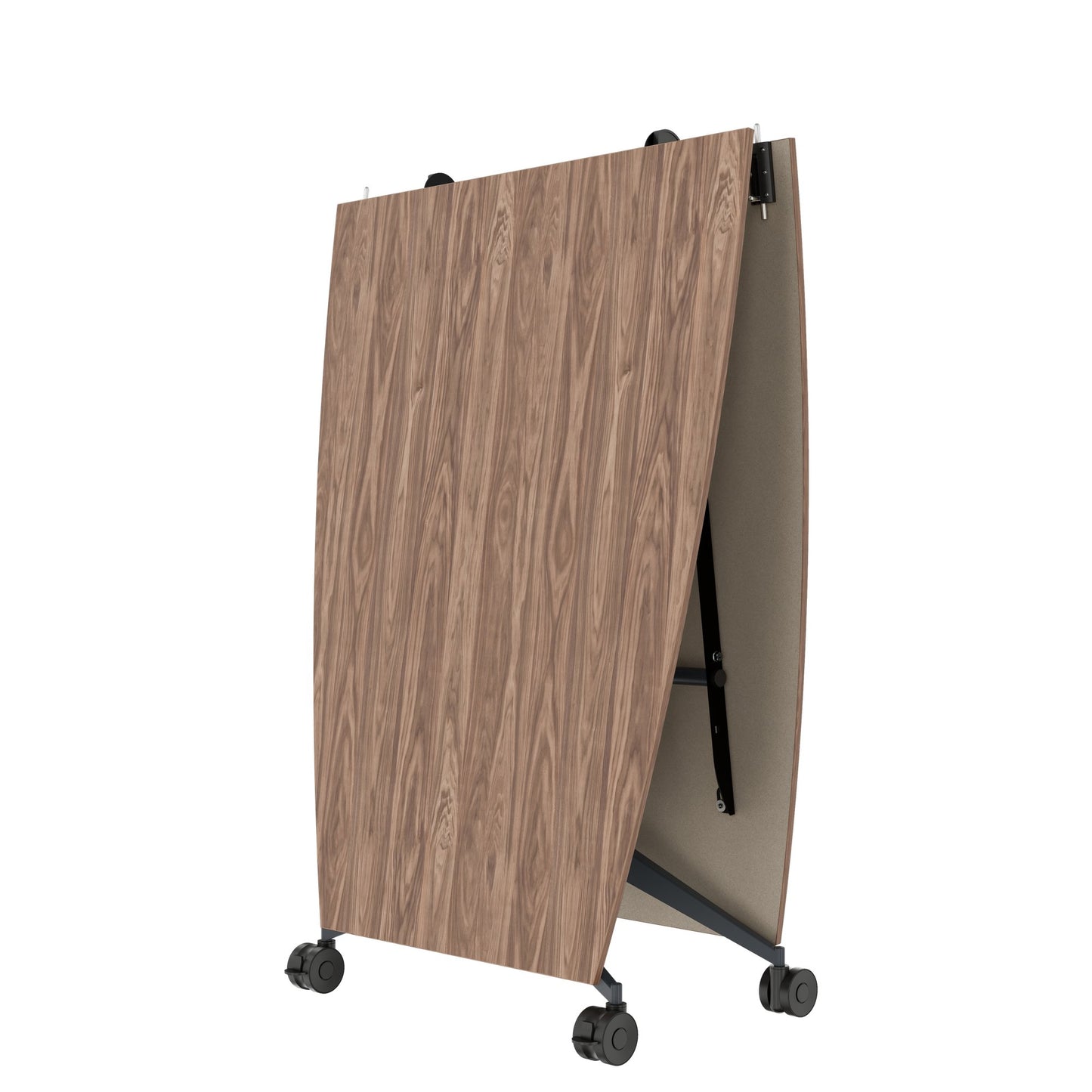 MARA TIMMY LIBRO conference table | Boat shape, 3200 x 1200 mm (10 - 14 people), rollable, foldable, real wood veneer walnut