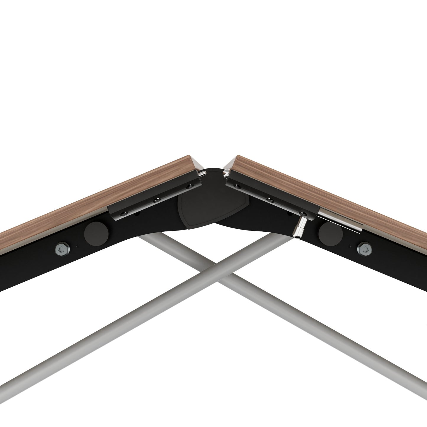 MARA TIMMY LIBRO conference table | Boat shape, 3200 x 1200 mm (10 - 14 people), rollable, foldable, real wood veneer walnut