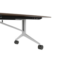 Mara TIMMY LIBRO Conference table | Boot shape, 3200 x 1200 mm (10 - 14 people), rollable, foldable, walnut