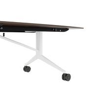 Mara TIMMY LIBRO Conference table | Boot shape, 3200 x 1200 mm (10 - 14 people), rollable, foldable, walnut