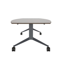 Mara TIMMY LIBRO Conference table | Boot shape, 3200 x 1200 mm (10 - 14 people), rollable, foldable, walnut