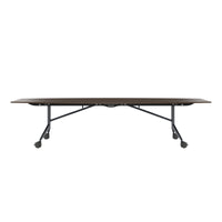 Mara TIMMY LIBRO Conference table | Boot shape, 3200 x 1200 mm (10 - 14 people), rollable, foldable, walnut