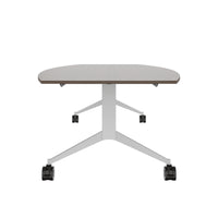 Mara TIMMY LIBRO Conference table | Boot shape, 3200 x 1200 mm (10 - 14 people), rollable, foldable, walnut