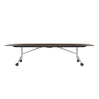 Mara TIMMY LIBRO Conference table | Boot shape, 3200 x 1200 mm (10 - 14 people), rollable, foldable, walnut