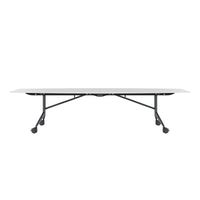 Mara TIMMY LIBRO Conference table | Boot shape, 3200 x 1200 mm (10 - 14 people), rollable, foldable, white