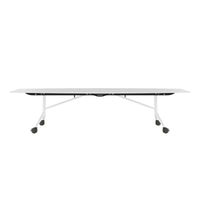 Mara TIMMY LIBRO Conference table | Boot shape, 3200 x 1200 mm (10 - 14 people), rollable, foldable, white