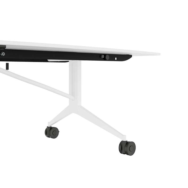 MARA - TIMMY LIBRO Konferenztisch | Bootsform, 3200 x 1200 mm (10 - 14 Personen), rollbar, faltbar,  Weiß - 12 Main Image