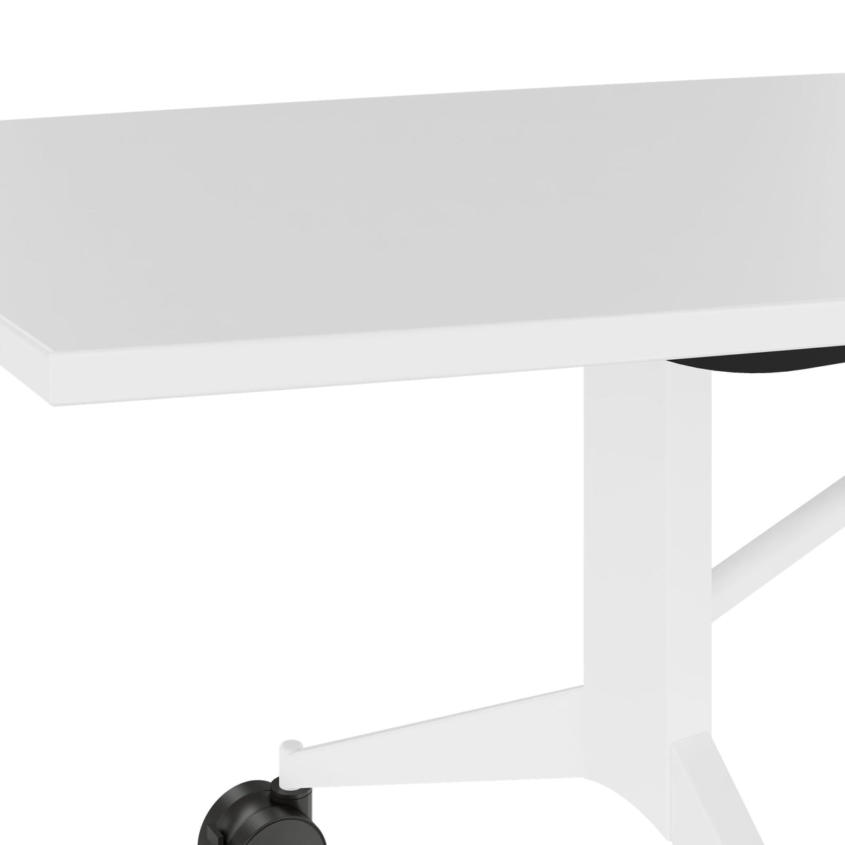 MARA - TIMMY LIBRO Konferenztisch | Bootsform, 3200 x 1200 mm (10 - 14 Personen), rollbar, faltbar,  Weiß - 13 Lightbox Main Image