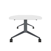 Mara TIMMY LIBRO Conference table | Boot shape, 3200 x 1200 mm (10 - 14 people), rollable, foldable, white