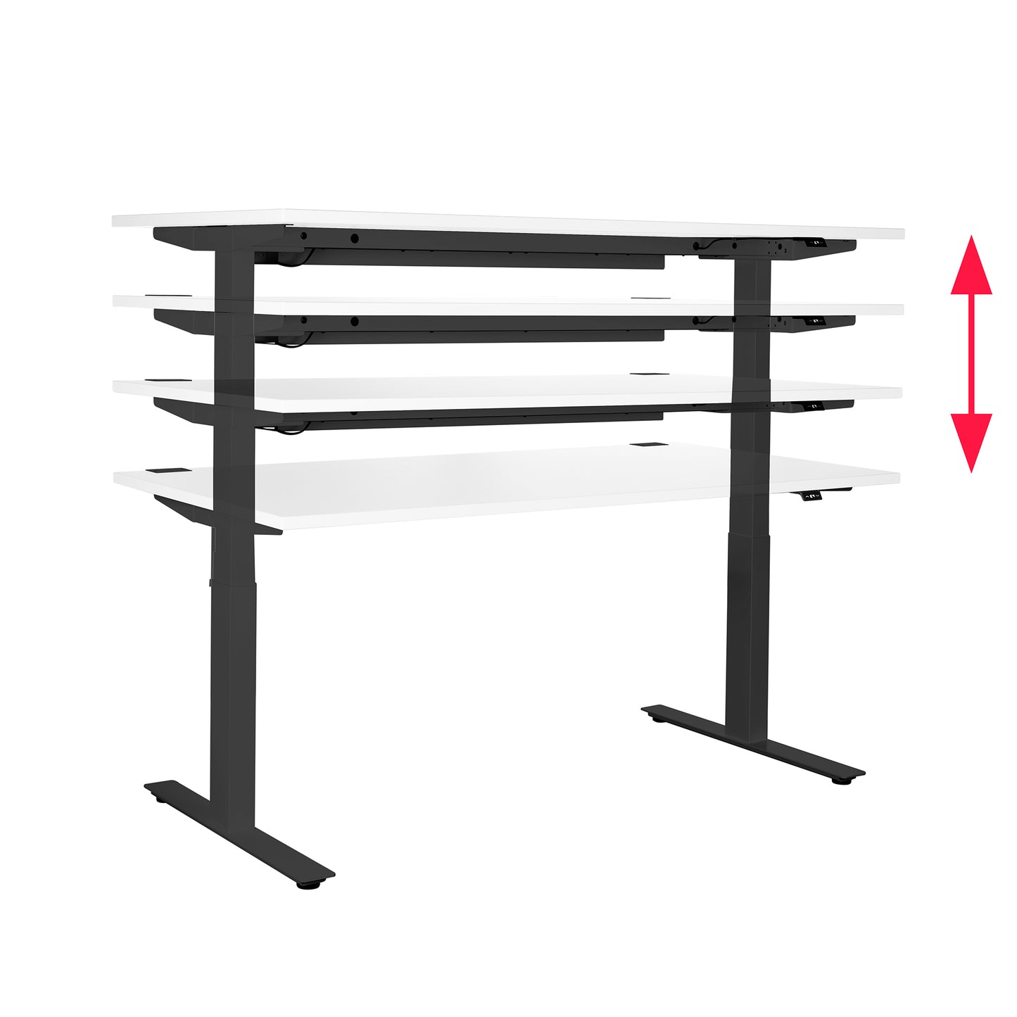 König + Neurath - Active T motor desk | 1600 x 800 mm, electrically height adjustable, electrified, white