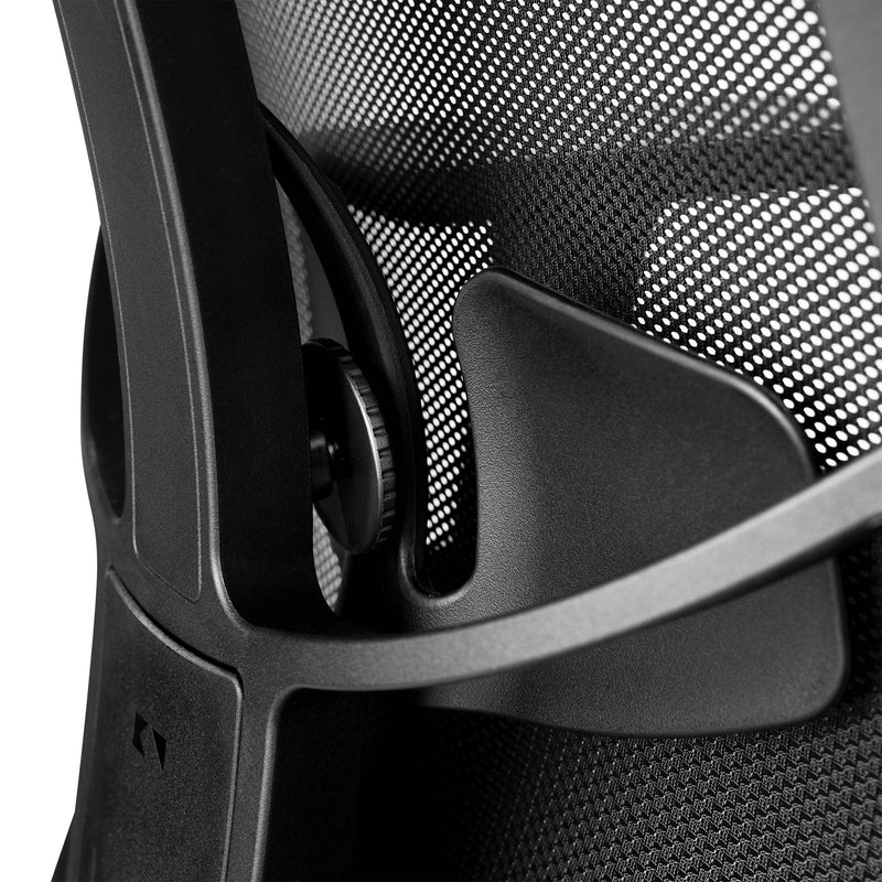 König + Neurath - JET.III Sedia da ufficio girevole | schienale in rete, supporto lombare, nero  - 16 Main Image