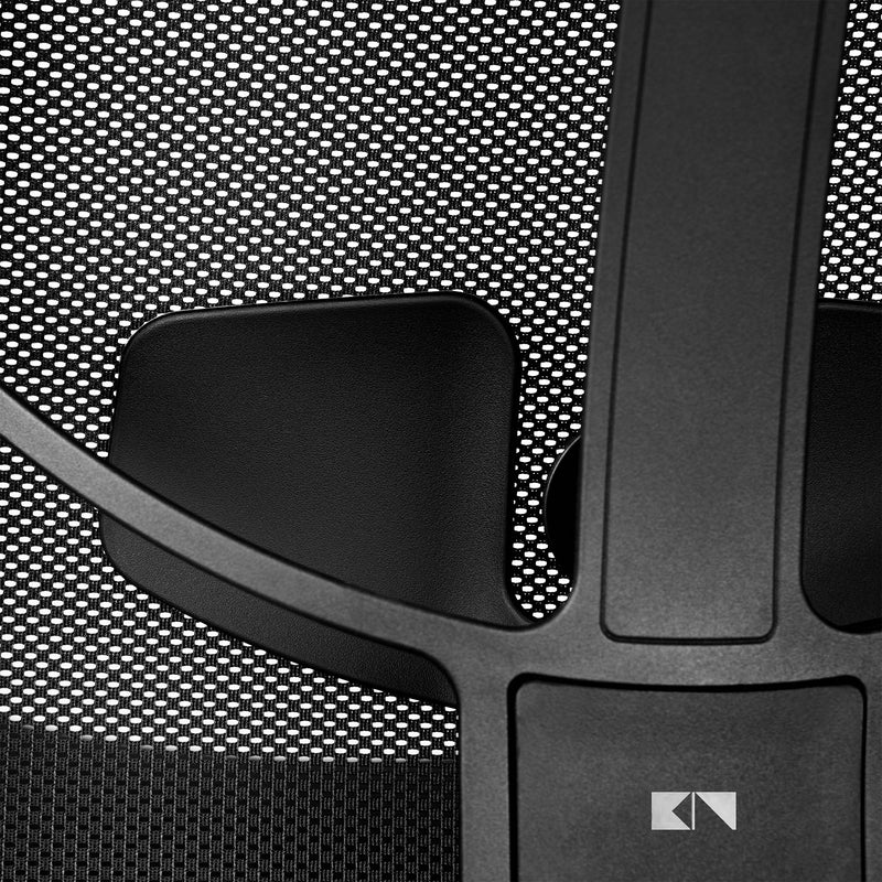 König + Neurath - JET.III Sedia da ufficio girevole | schienale in rete, supporto lombare, nero  - 18 Main Image