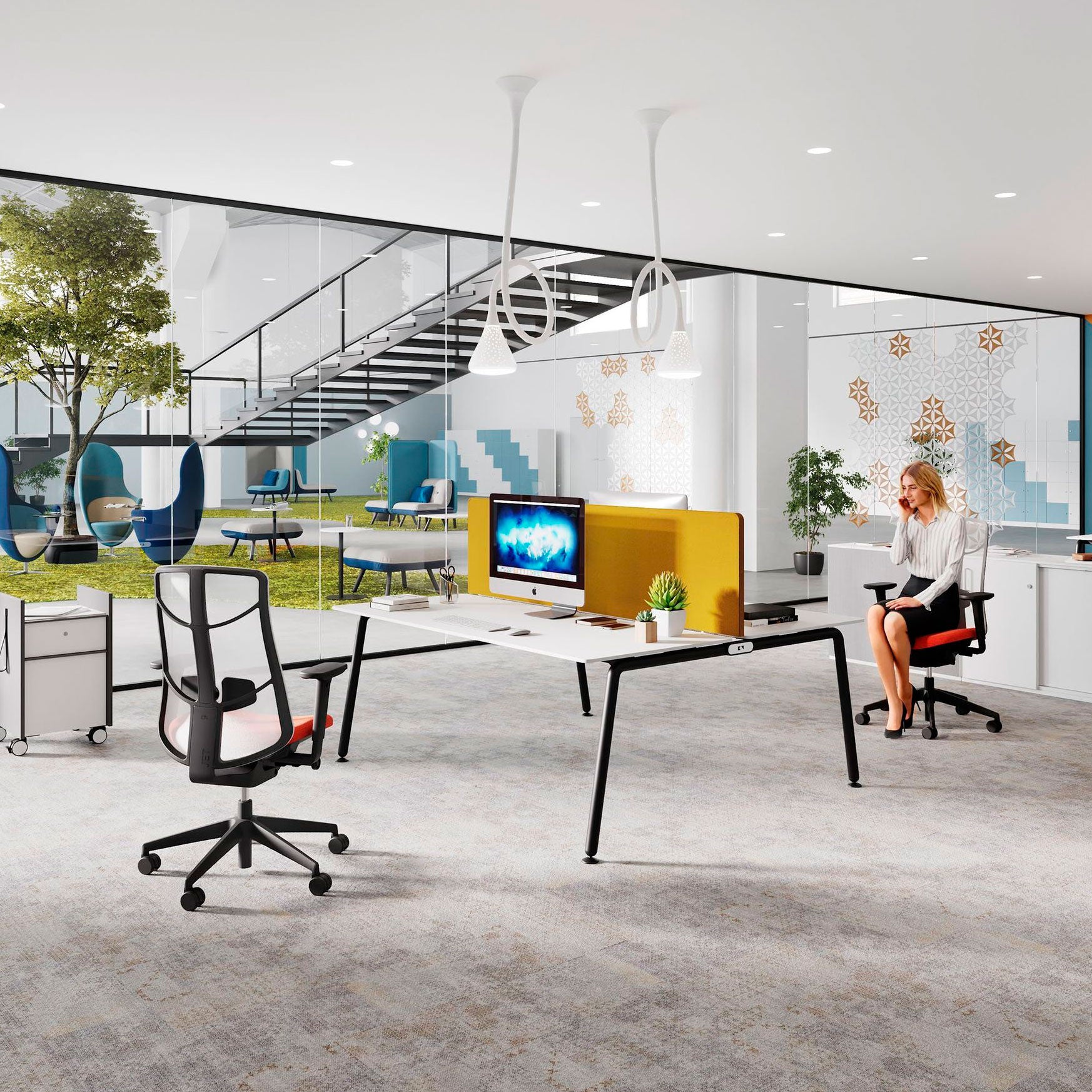 König + Neurath - JET.III office swivel chair | Mesh back, lumbar support, black