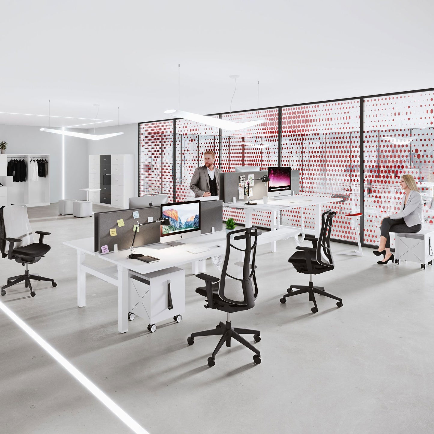 König + Neurath - JET.III office swivel chair | Mesh back, lumbar support, black