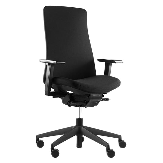 König + Neurath - JET.III Chaise de pivot de bureau | Coussin doux, soutien de la lordose, noir