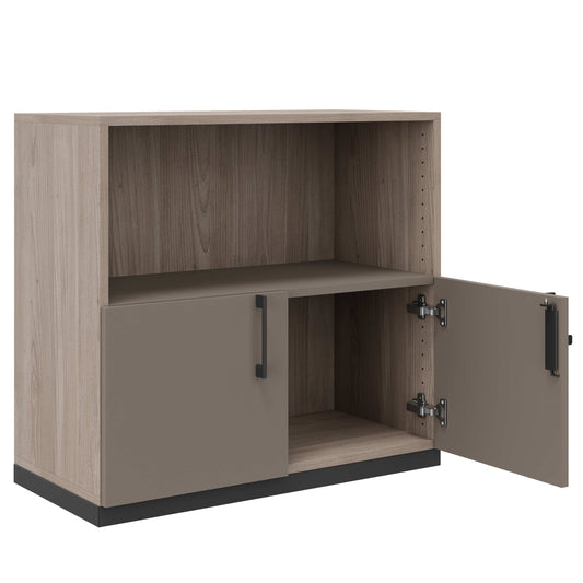 Armoire combinée CHOICE | 2 OH, 800 x 760 mm, gris chêne du nord / gris cubanite