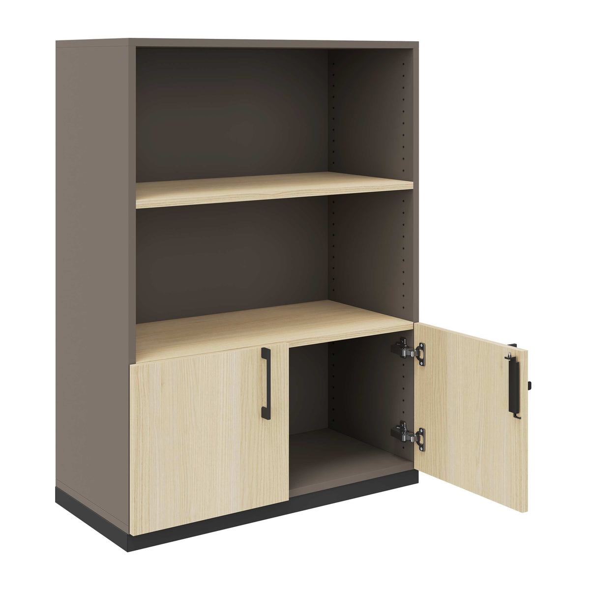 CHOICE combination cabinet | 3 OH, 800 x 1115 mm, Cubanite gray / sand ash - 2 Lightbox Main Image