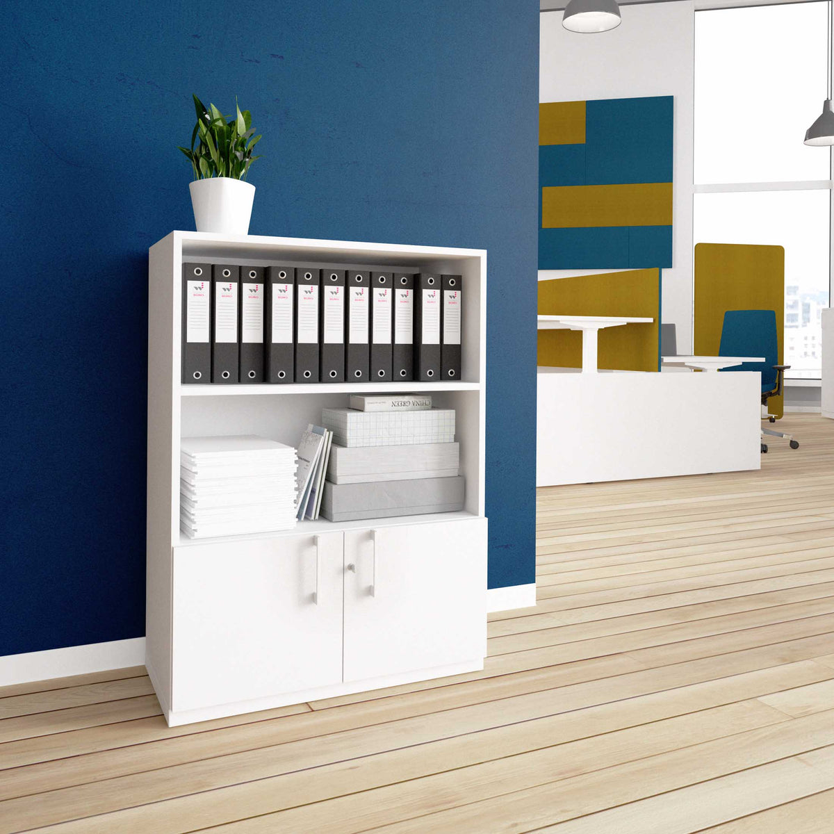 CHOICE Armoire combinée | 3 OH, 800 x 1115 mm, blanc  - 1 Lightbox Main Image