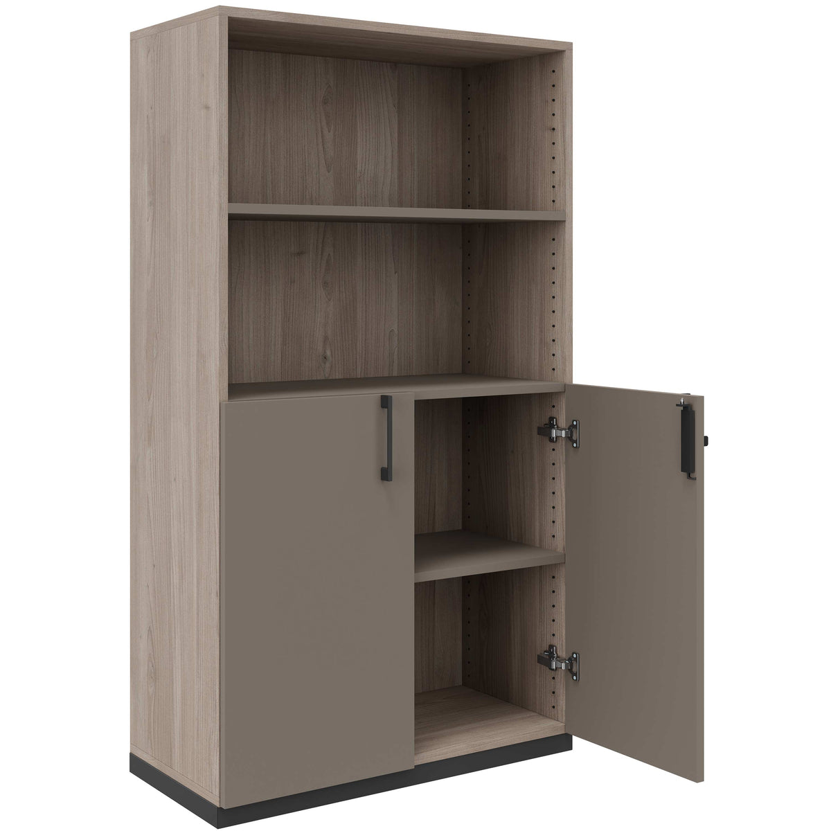 CHOICE Armadio combinato | 4 OH, 800 x 1465 mm, rovere nordico grigio / grigio cubanite  - 2 Lightbox Main Image