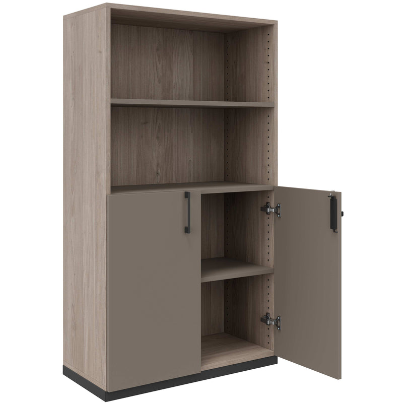 CHOICE Armadio combinato | 4 OH, 800 x 1465 mm, rovere nordico grigio / grigio cubanite  - 2 Main Image