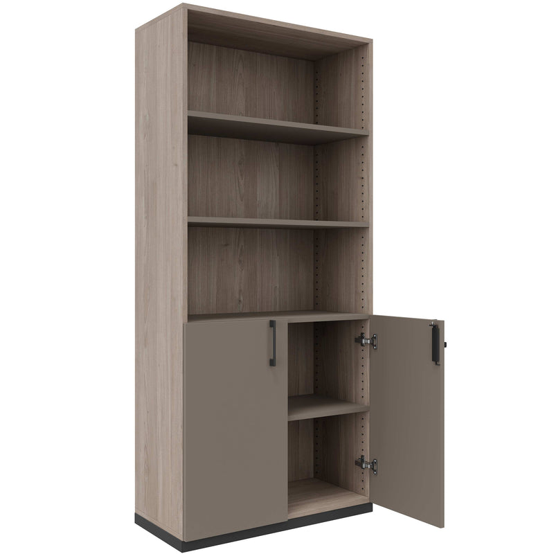 CHOICE Armoire combinée | 5 OH, 800 x 1820 mm, chêne du Nord gris / gris cubanit  - 2 Main Image