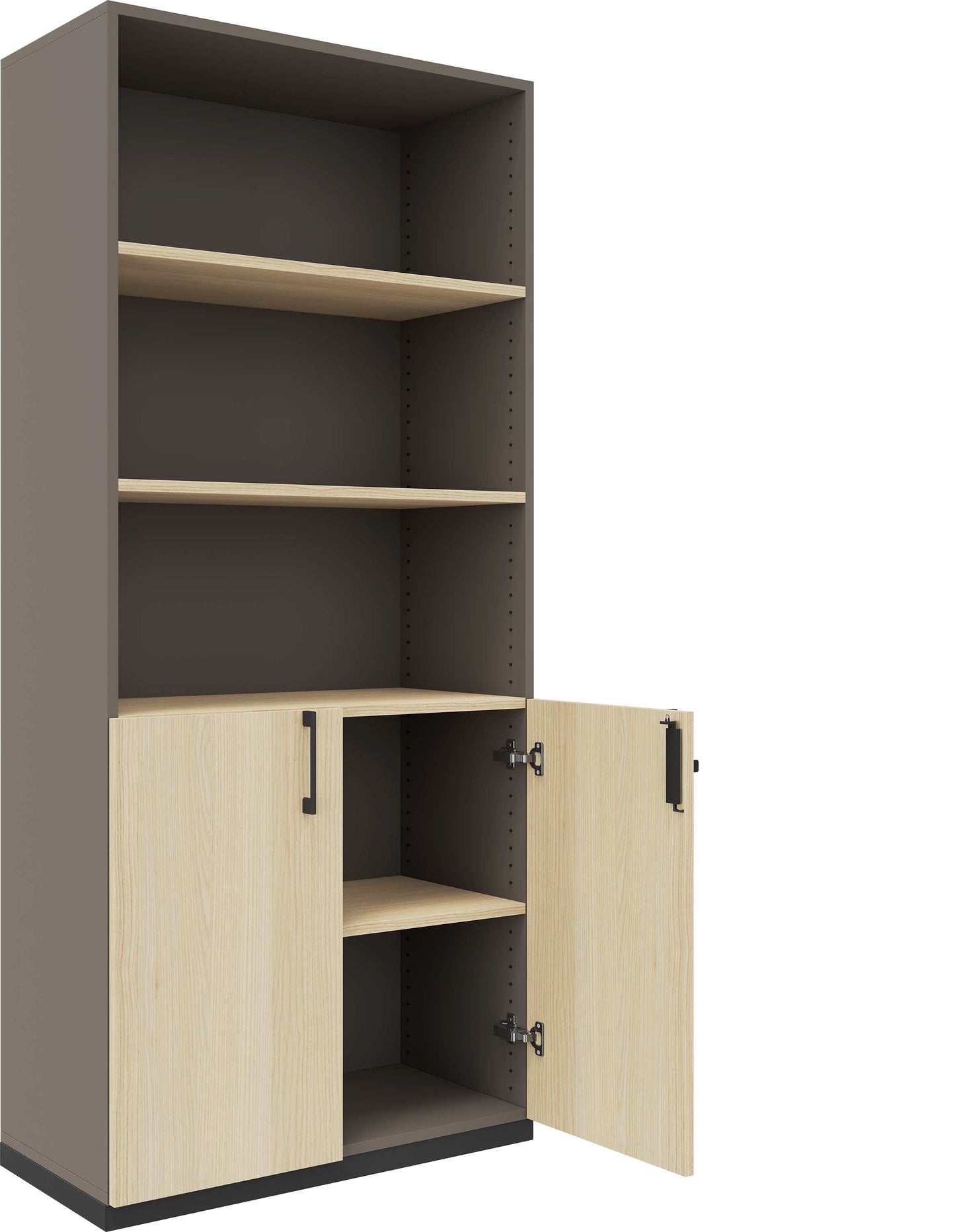 Gabinetto combinato di scelta | 5 OH, 800 x 1820 mm, cubanite grigio / cenere di sabbia