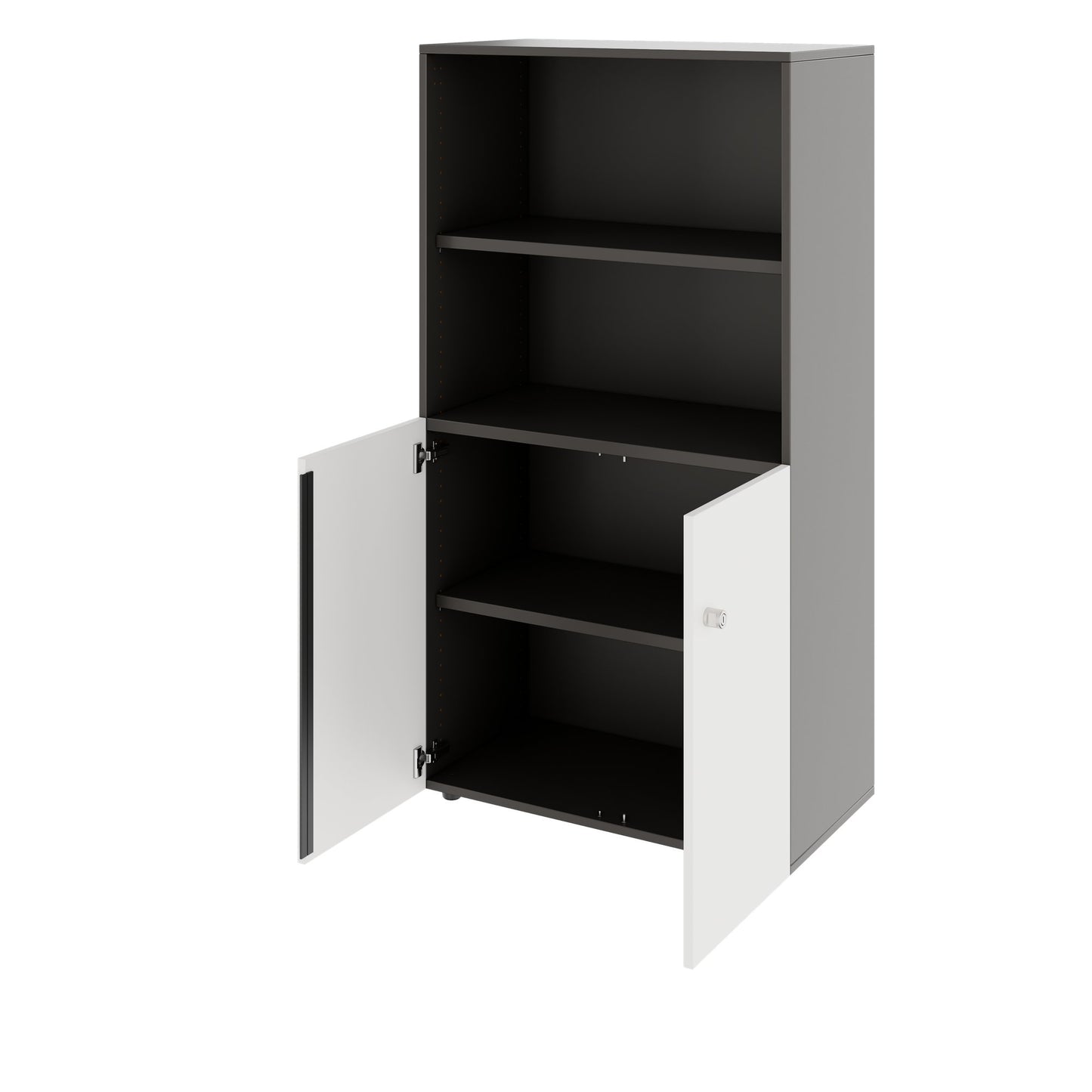 PRO Combina il cabinet | 4 OH, 800 x 1510 mm, grafite / bianco