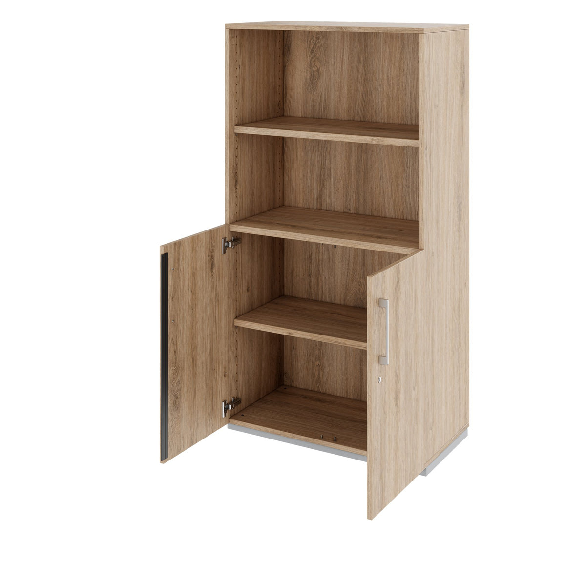 PRO combination cabinet | 4 OH, 800 x 1510 mm, natural oak - 4 Lightbox Main Image