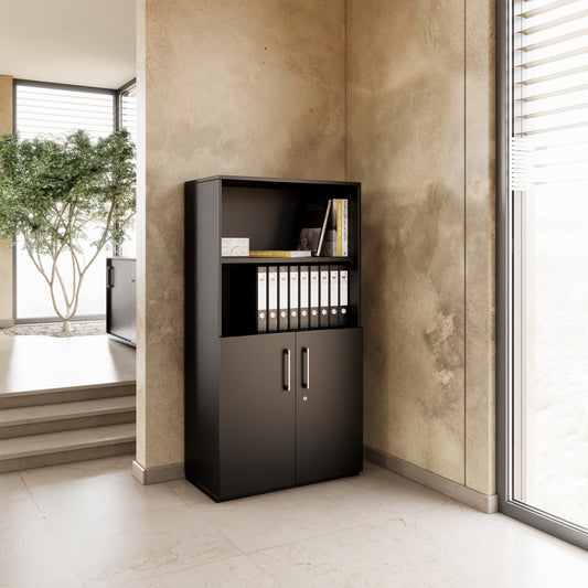 Armoire combinée PRO | 4 OH, 800 x 1510 mm, noir