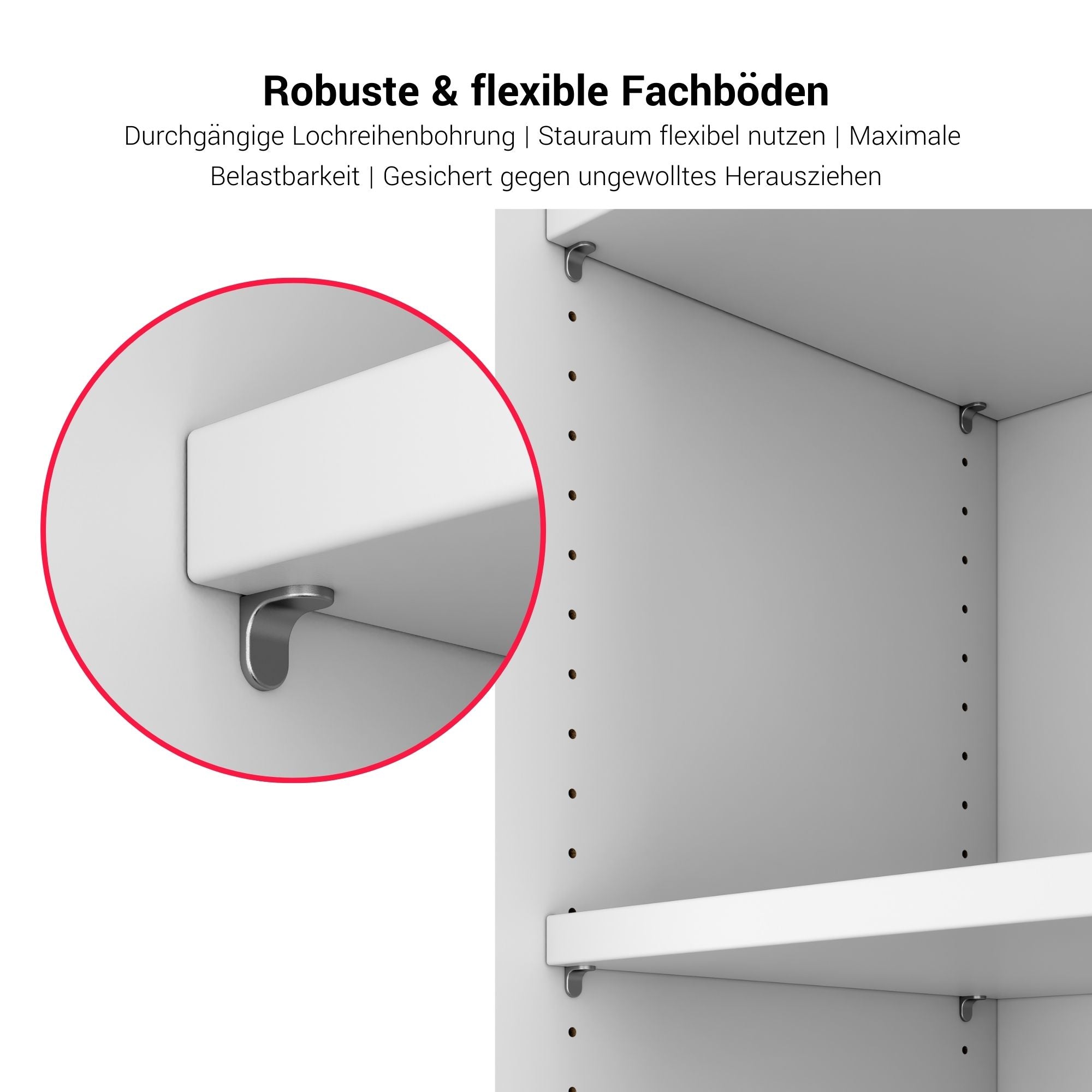 PRO Kombischrank | 4 OH, 800 x 1510 mm, Weiß
