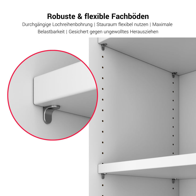 PRO Kombischrank | 4 OH, 800 x 1510 mm, Weiß